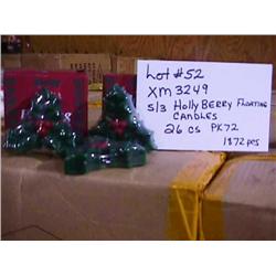 S/3 HOLLY BERRY FLOAT C