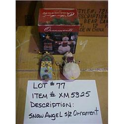 SNOW ANGEL S/2 ORNAMENTS