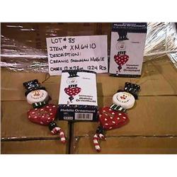 CERAMIC SNOWMAN MOBILE