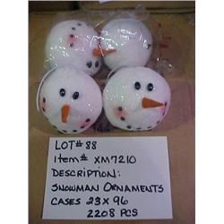 S/2 SNOWMAN ORNAMENTS