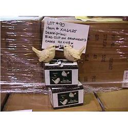 S/2 BIRD CLIP ON ORNAMENT