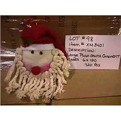 LG PLUSH SANTA ORNAMENT