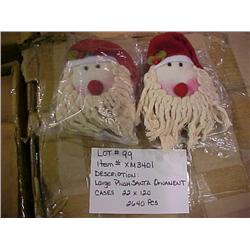 LG PLUSH SANTA ORNAMENT