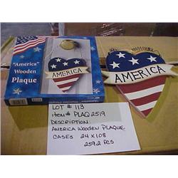 AMERICA WOODEN PLAQUE