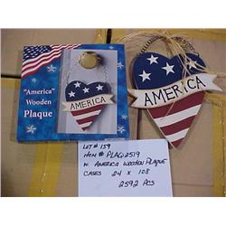 W AMERICA WOODEN PLAQUE