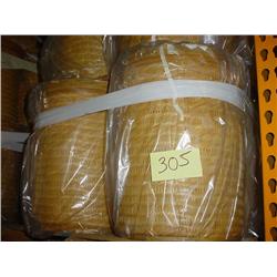 5 PC RATTAN LINED HAMPER