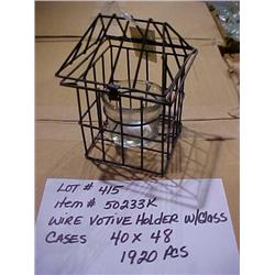 WIRE VOTIVE HOLDER W/ GLA