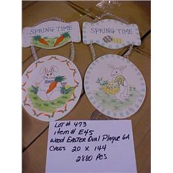 WOOD EASTER OVAL PLAQ 6 A