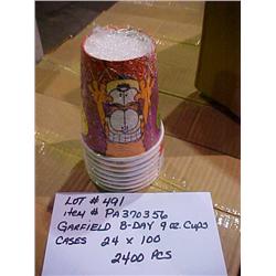 GARFIELD B-DAY 9 OZ CUPS