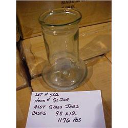 ASSORTED GLASS JARS W/ LID