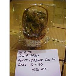 BASKET W/ FLOWERS DRY IN