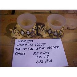 S/2 3" CAT VOTIVE HOLDER