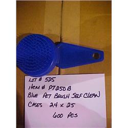 Q BLUE PET BRUSH SELF CLE