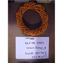 6" ORANGE WREATH
