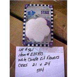 WHITE CANDLE KIT FLOWERS
