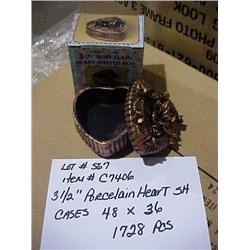 3 1/2" PORCELAIN HEART SH