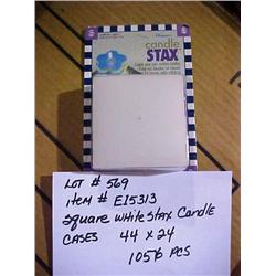 SQUARE WHITE STAX CANDLE