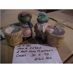 2 ASST. FROG PLANTERS