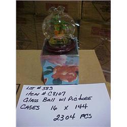 GLASS BALL W/ PICTURE