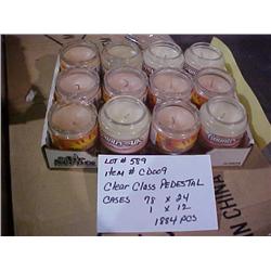 CLEAR GLASS PEDESTAL