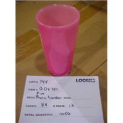 Q PINK PLASTIC TUMBLER