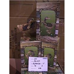 3/A 8" WOOD BARK LOOK DUCKS
