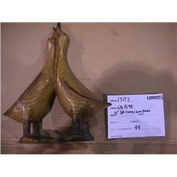 12" 3/A CARVED LOVE DUCKS