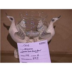 CRACKEL LOOK DUCK BOWL