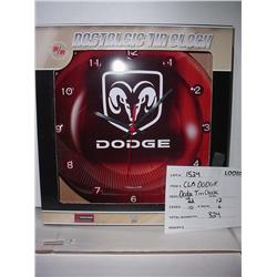 NOSTALGIC TIN CLOCK/ DODGE