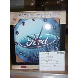 NOSTALGIC TIN CLOCK/ FORD