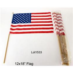 USA FLAG 12IN X18IN 1DZ/BUNDLE