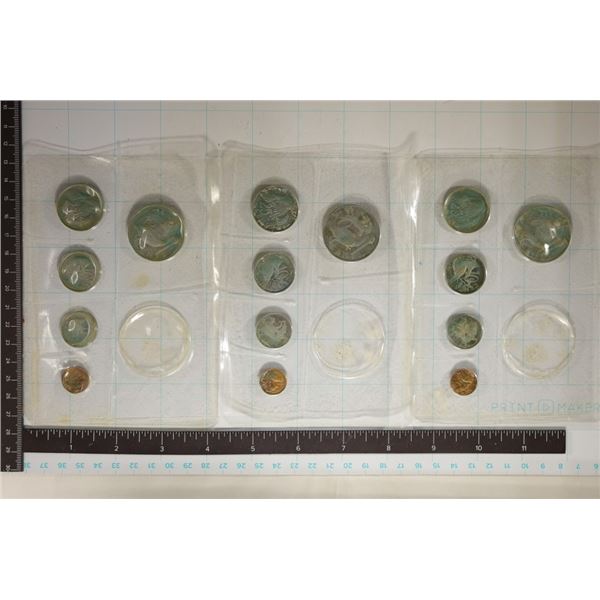 3 PARTIAL 1973 BRITISH VIRGIN ISLANDS PF SETS