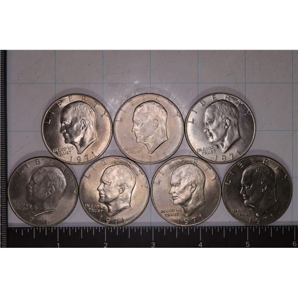 6-1971 & 1-1971-D IKE UNC DOLLARS