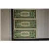 Image 2 : 3-$1 SILVER CERTIFICATES: 1935-E, F & G