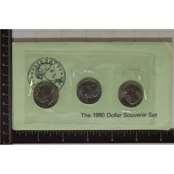 1980-P/D/S SBA DOLLAR SOUVENIR SET IN ENVELOPE