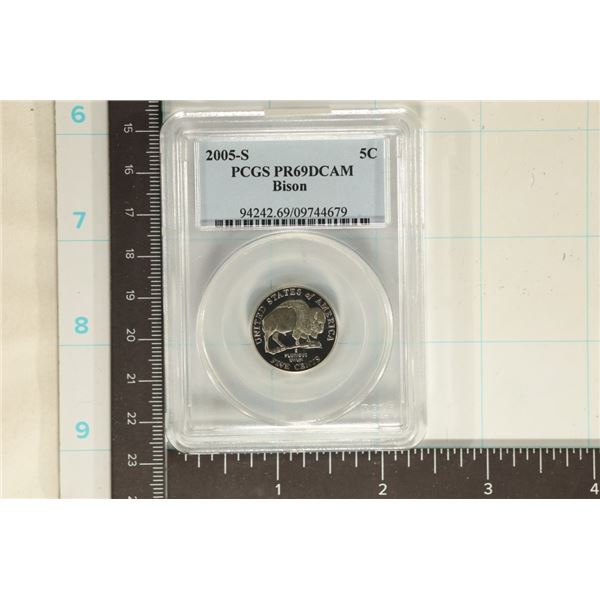 2005-S BISON NICKEL PCGS PR69 DCAM