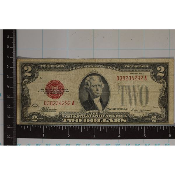 1928-D US $2 RED SEAL NOTE