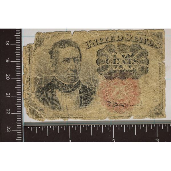 1871 10 CENT US FRACTIONAL CURRENCY TOUGHER SHAPE