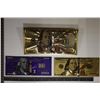 Image 1 : 3-GOLD 999999 FOIL PIECES: 2-$100 US BILLS-ONE