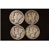 Image 1 : 1923-S, 26, 27-S & 1929 SILVER MERCURY DIMES