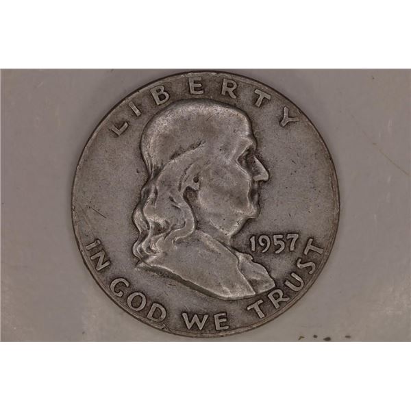 1957-D SILVER FRANKLIN HALF DOLLAR