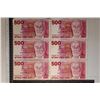 Image 1 : 6 ISRAEL 500 OLD SHEKEL BANKNOTES ISSUED