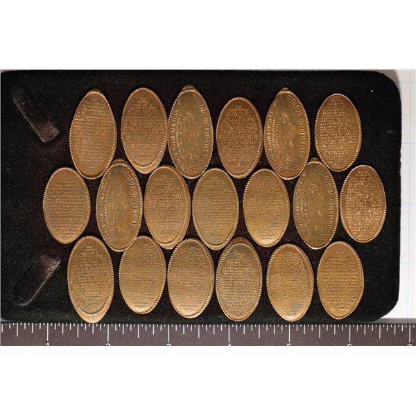 19 ELONGATED CENTS: STATUE OF LIBERTY AND THE