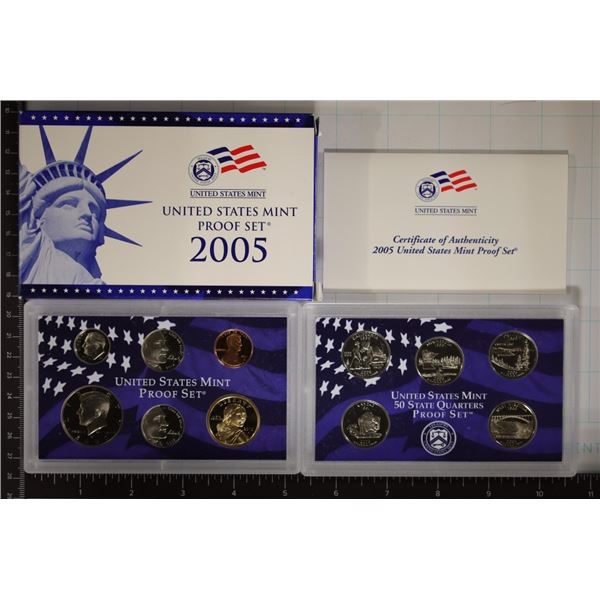 2005 US PROOF SET (WITH BOX) & WITH CERTIFICATE