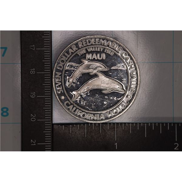 .72 OZ. SILVER PF CALIFORNIA HOTEL CASINO CHIP