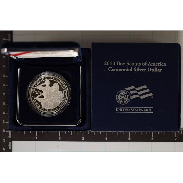 2010-P US PF SILVER DOLLAR BOY SCOUTS OF AMERICA
