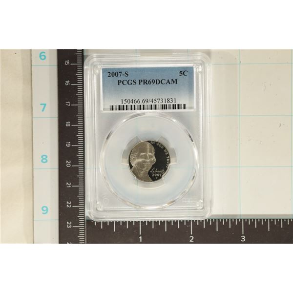 2007-S JEFFERSON NICKEL PCGS PR69 DCAM