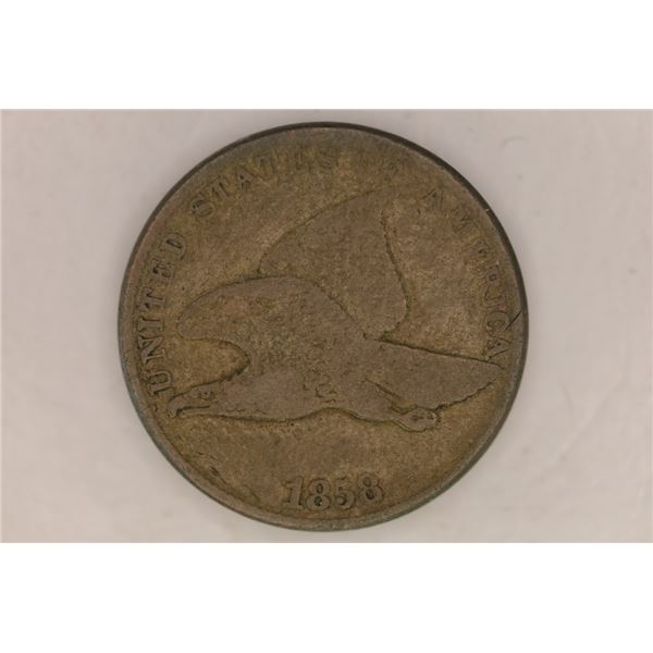 1858 (LARGE LETTER) DOUBLE DIE OBVERSE FLYING CENT