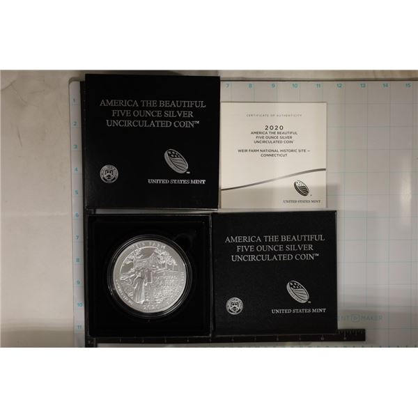 2020-P US 5 OZ. WEIR FARM NATIONAL SITE OF CT.