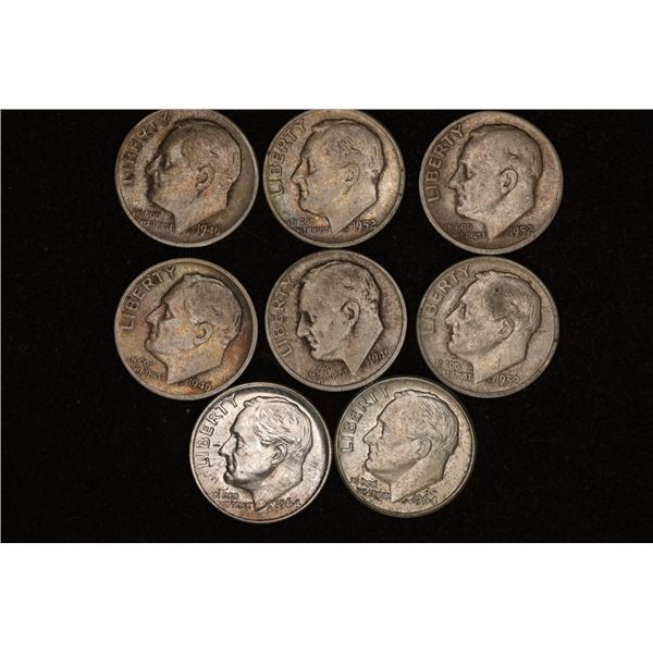 8-90% SILVER ROOSEVELT DIMES: 1946-1964